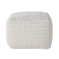 Coogee Slub Woven Square Pouf