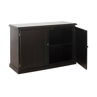 Armand 2 Door Book Cabinet 124 x 83cm Black