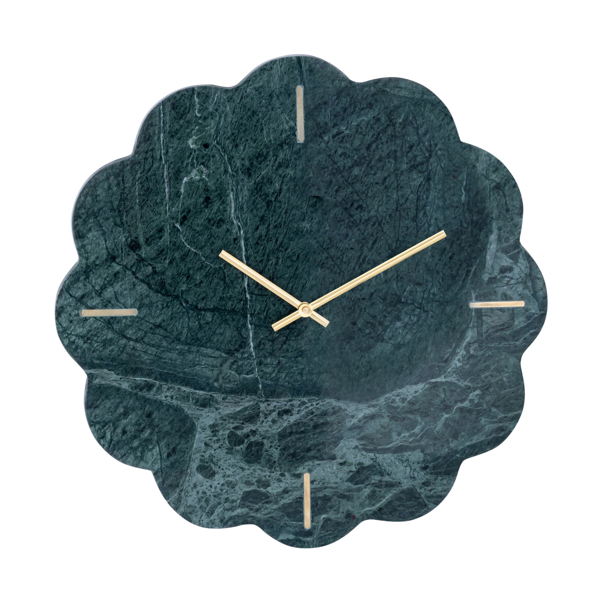 Marble Scalloped Wall Clock 40cm