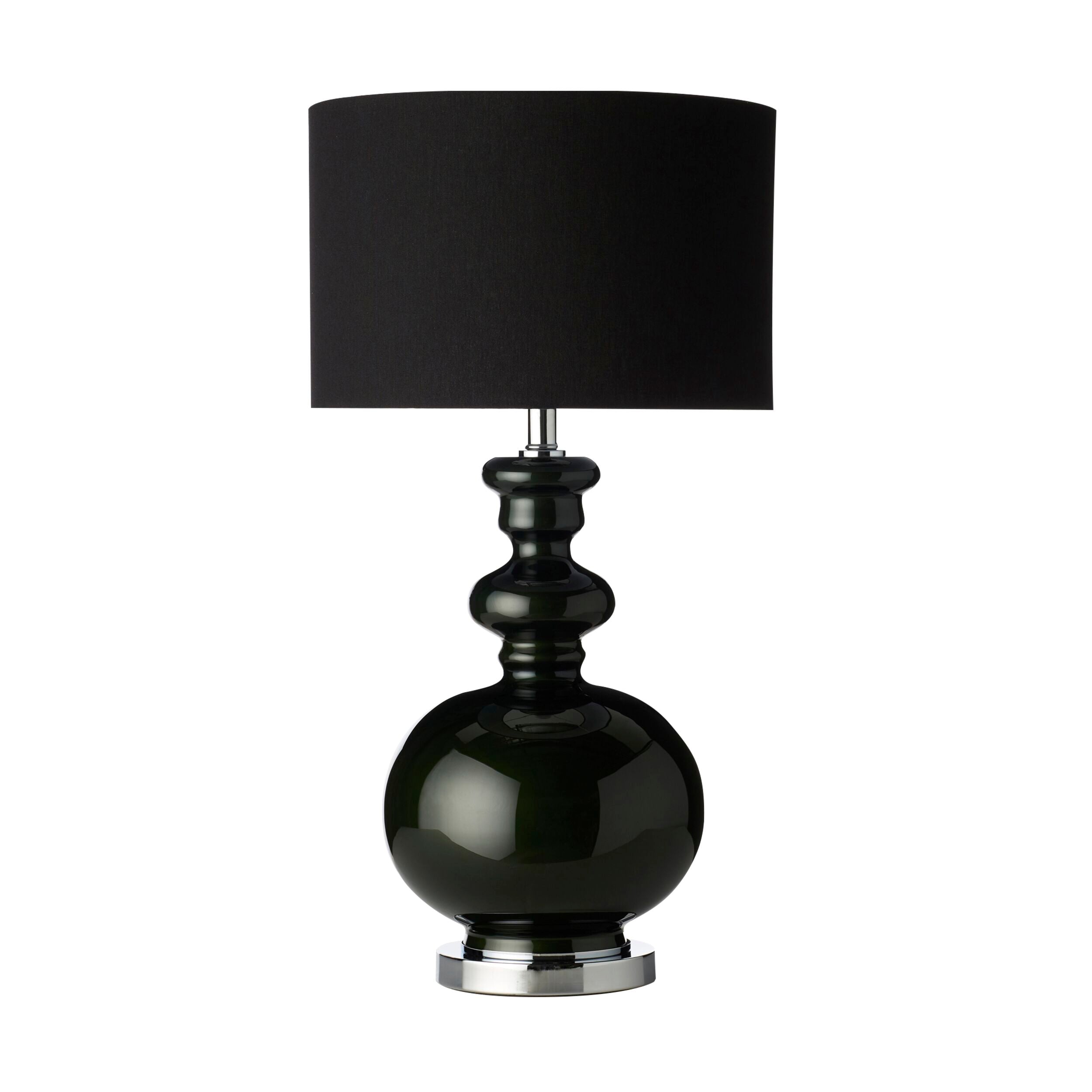 Glass lamp deals with black shade