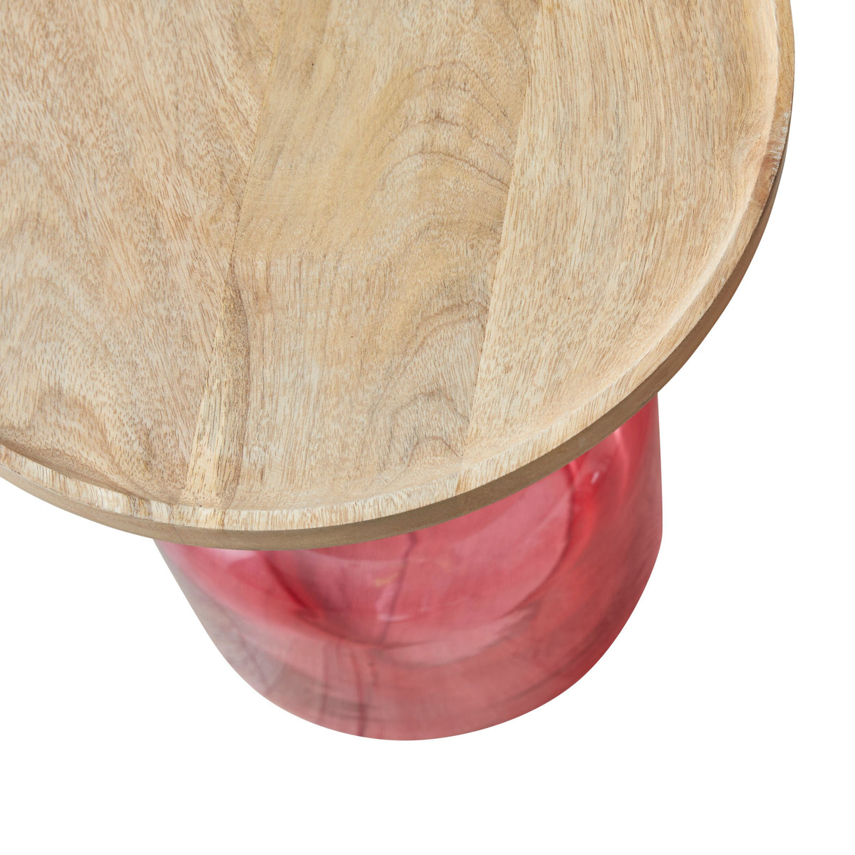 Bolly Wooden Top Side Table Pink 38x38x47cm Early Settler AU