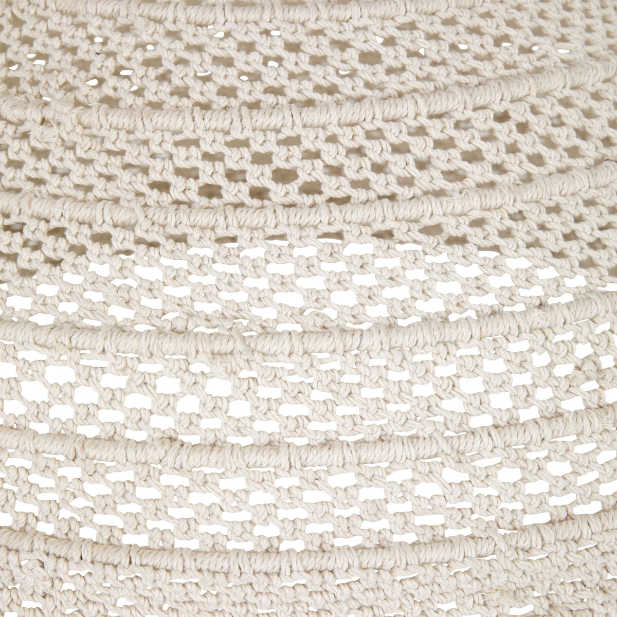 Julio Dome Cotton Rope Pendant White 80x54cm - SHADE ONLY