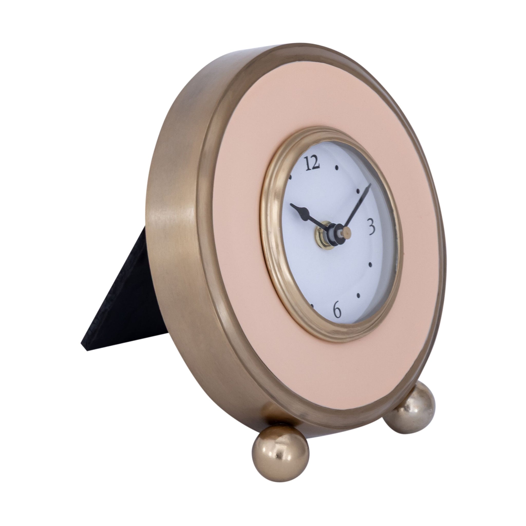 Iron Mantel Clock with Enamel 15x16.5x4cm