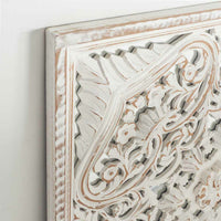 Frieze Square Hand Carved White Panel 90x90cm