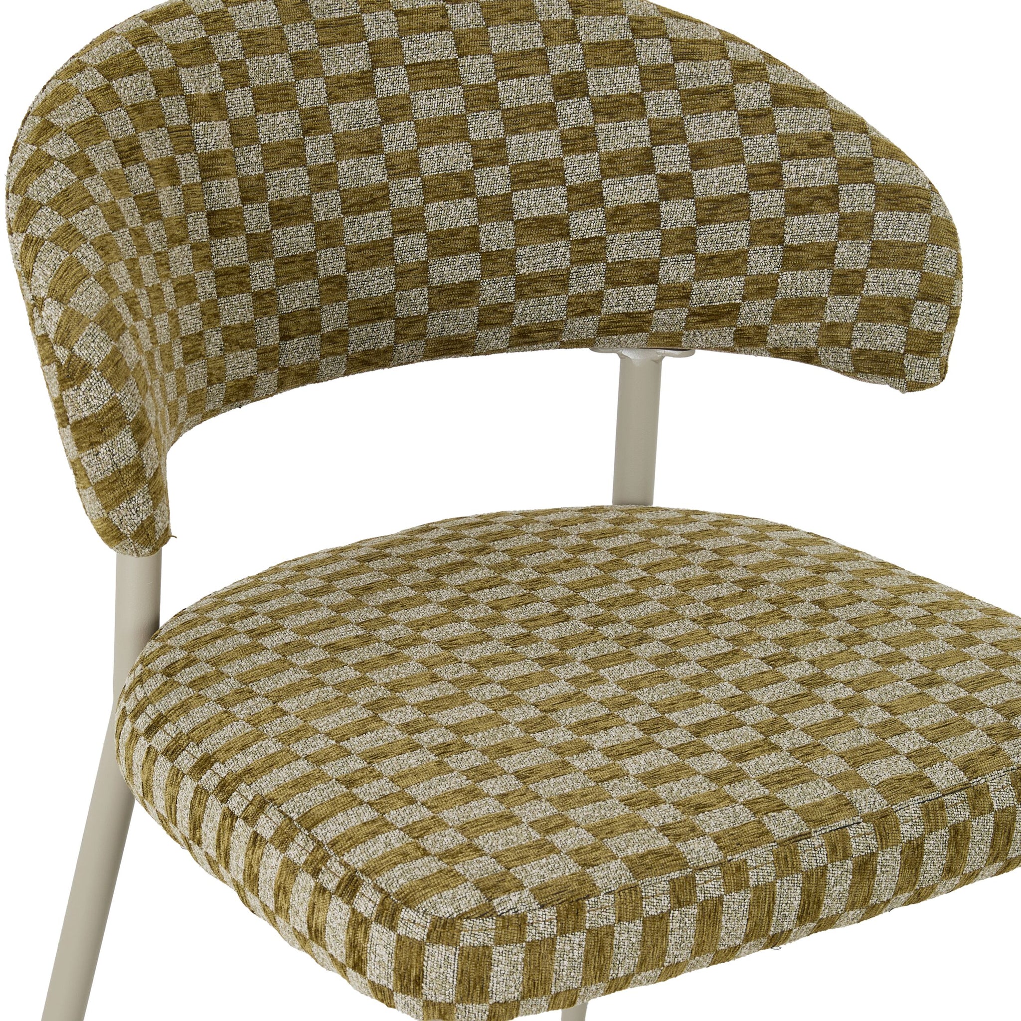 Pegi Dining Chair Khaki Check