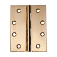 2473 Hinge Fixed Pin Polished Brass H100xW75mm