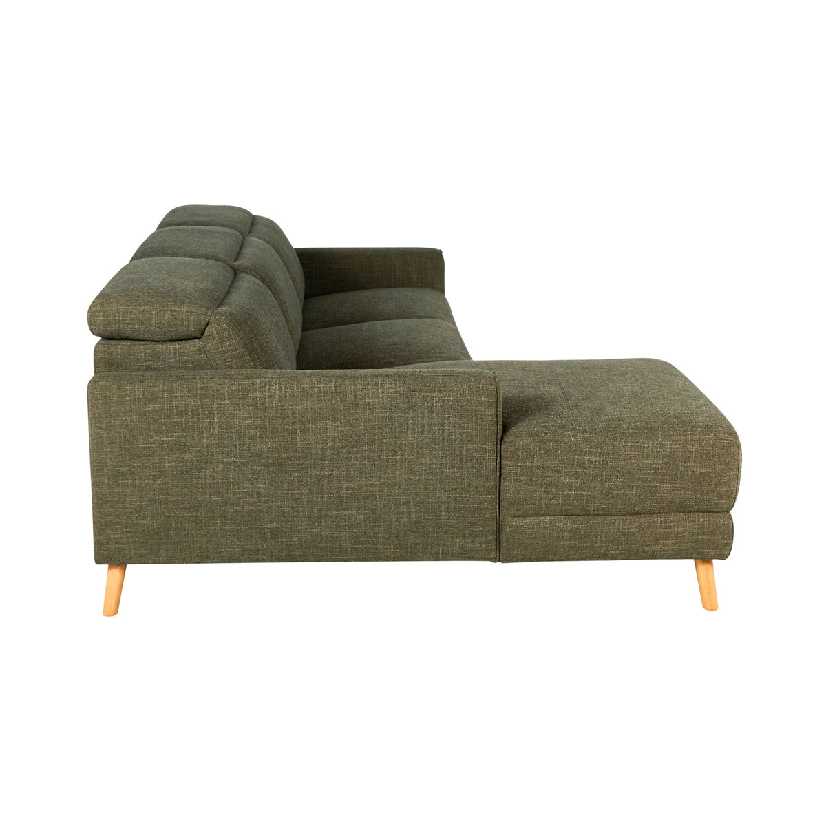 Dunaway 3 Seater Recliner Chaise Sofa Daintree Green
