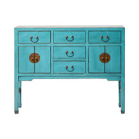 Sansha Console 5 drw 4 door Turquoise