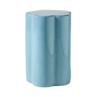 Kylix Curvy Stool Blue Gloss 46cm