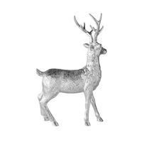 Standing Deer Statue Silver 18x9x28cm