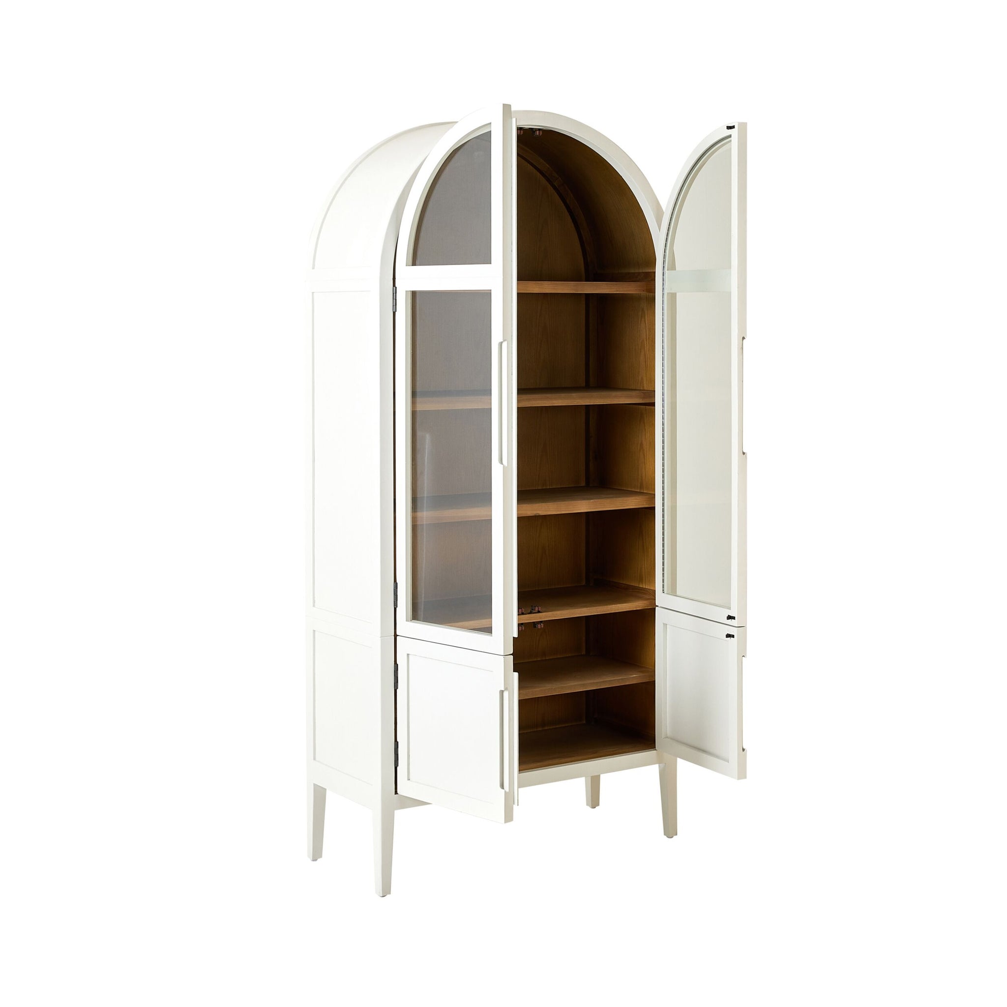 Serene Curved Display Cabinet White
