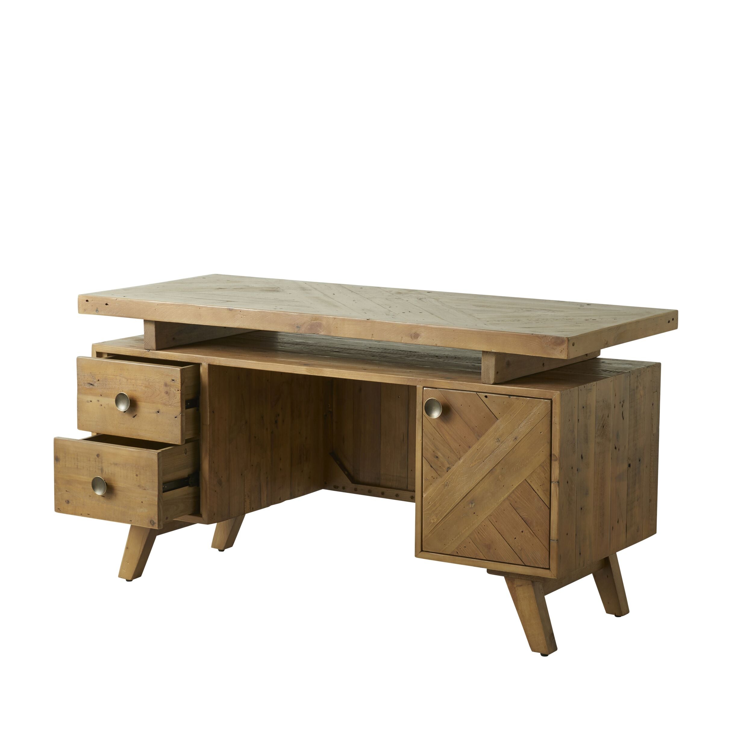 Dawson Reclaimed Timber Double Pedestal Desk