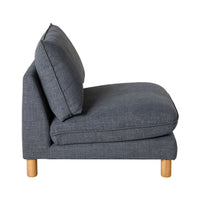 Whitehaven Armless Modular Chair Atlantic Blue