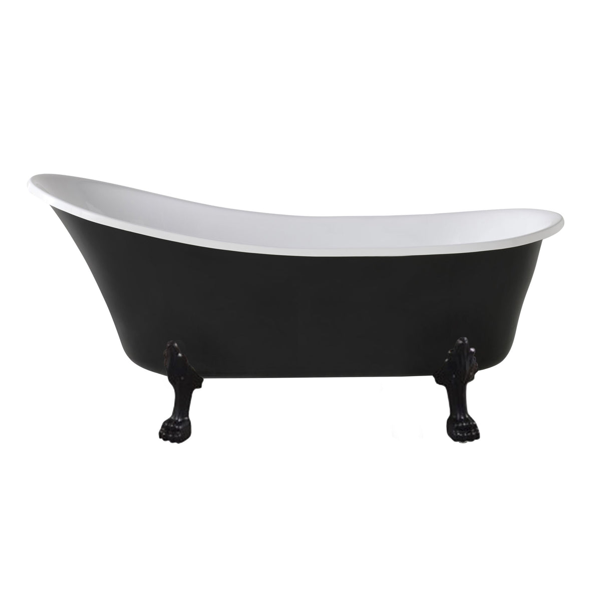 Alto Black Bath 1700mm with Black Feet Package