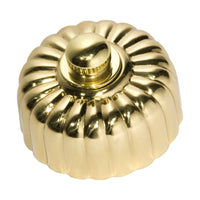 5487 Fan Controller Fluted Polished Brass D55xP40mm