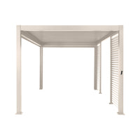 Sanctuary Louvered Aluminium Pergola Taupe 3x4