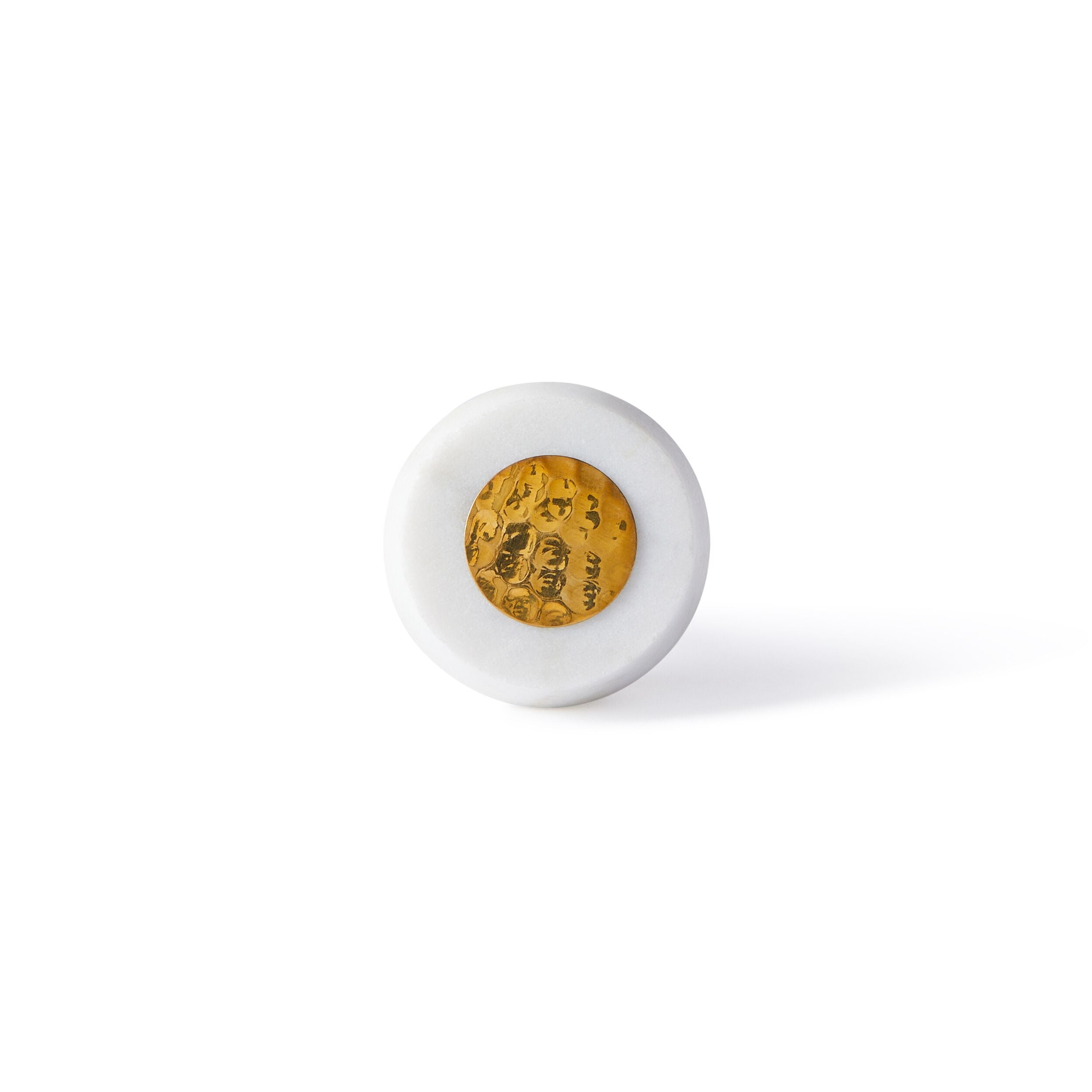 Ara White Press Knob 4cm