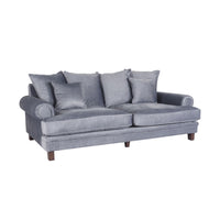 Lisette 3.5 Seater Extra-Deep Velvet Sofa Luxe Storm Grey C-012