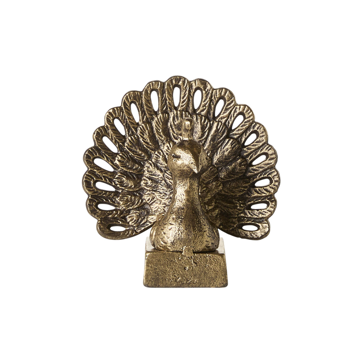 Brass Peacock Door Stop