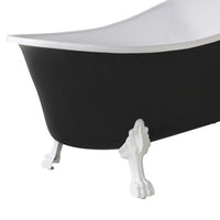 Alto Black Bath 1520mm with White Feet Package