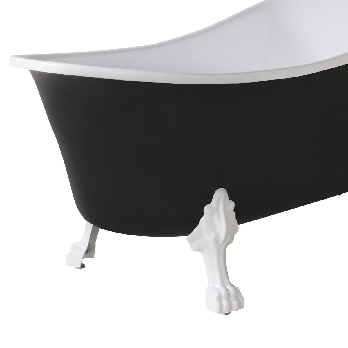 Alto Black Bath 1520mm with White Feet Package