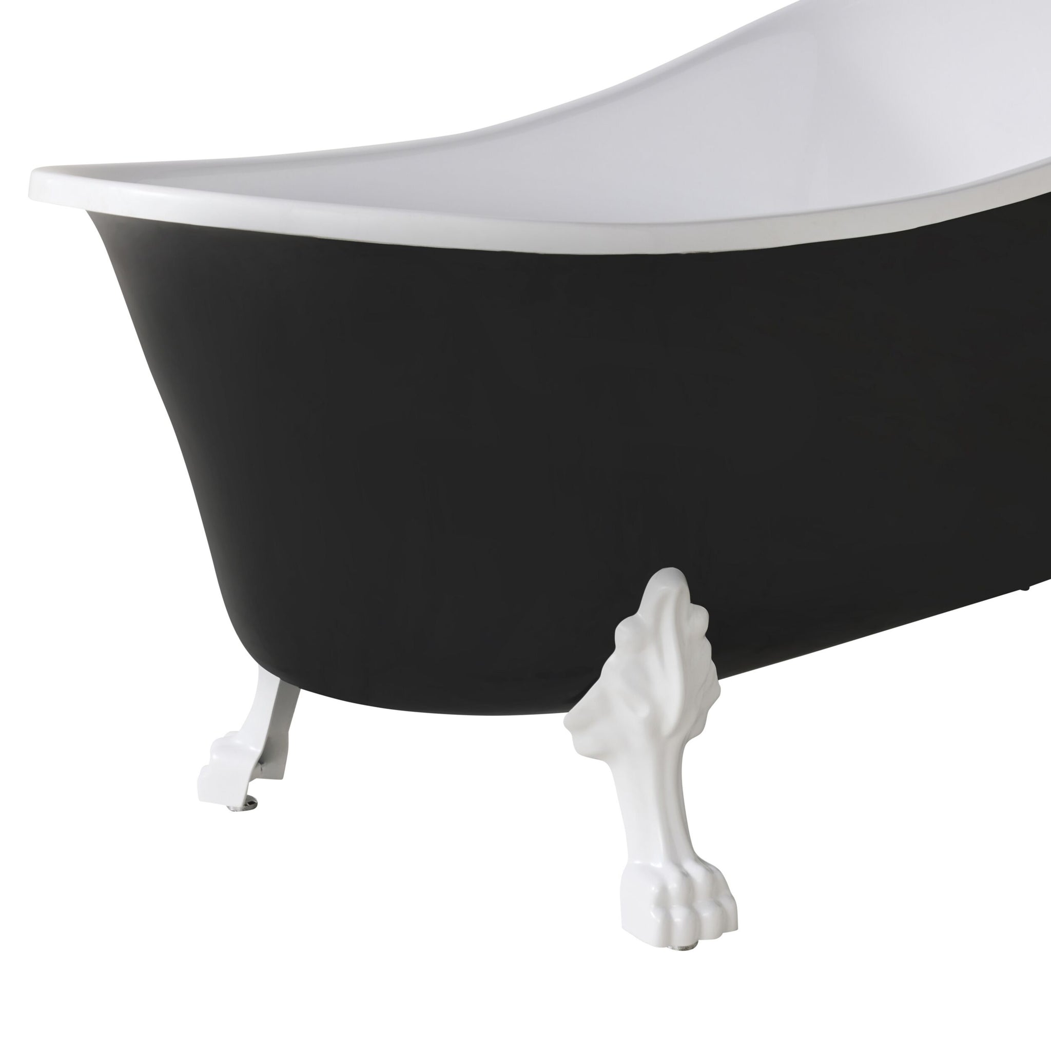 Alto Black Bath 1520mm with White Feet Package