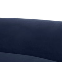 Wylder 4 Seater Curved Sofa Velvet Indigo