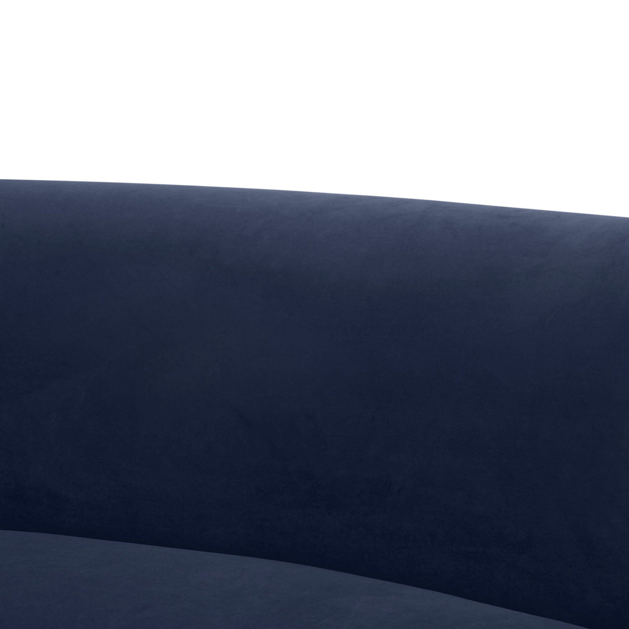 Wylder 4 Seater Curved Sofa Velvet Indigo