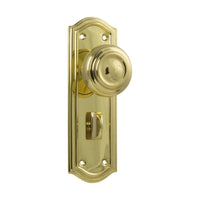 1072P Door Knob Kensington Privacy Pair Polished Brass H175xP57xW58mm