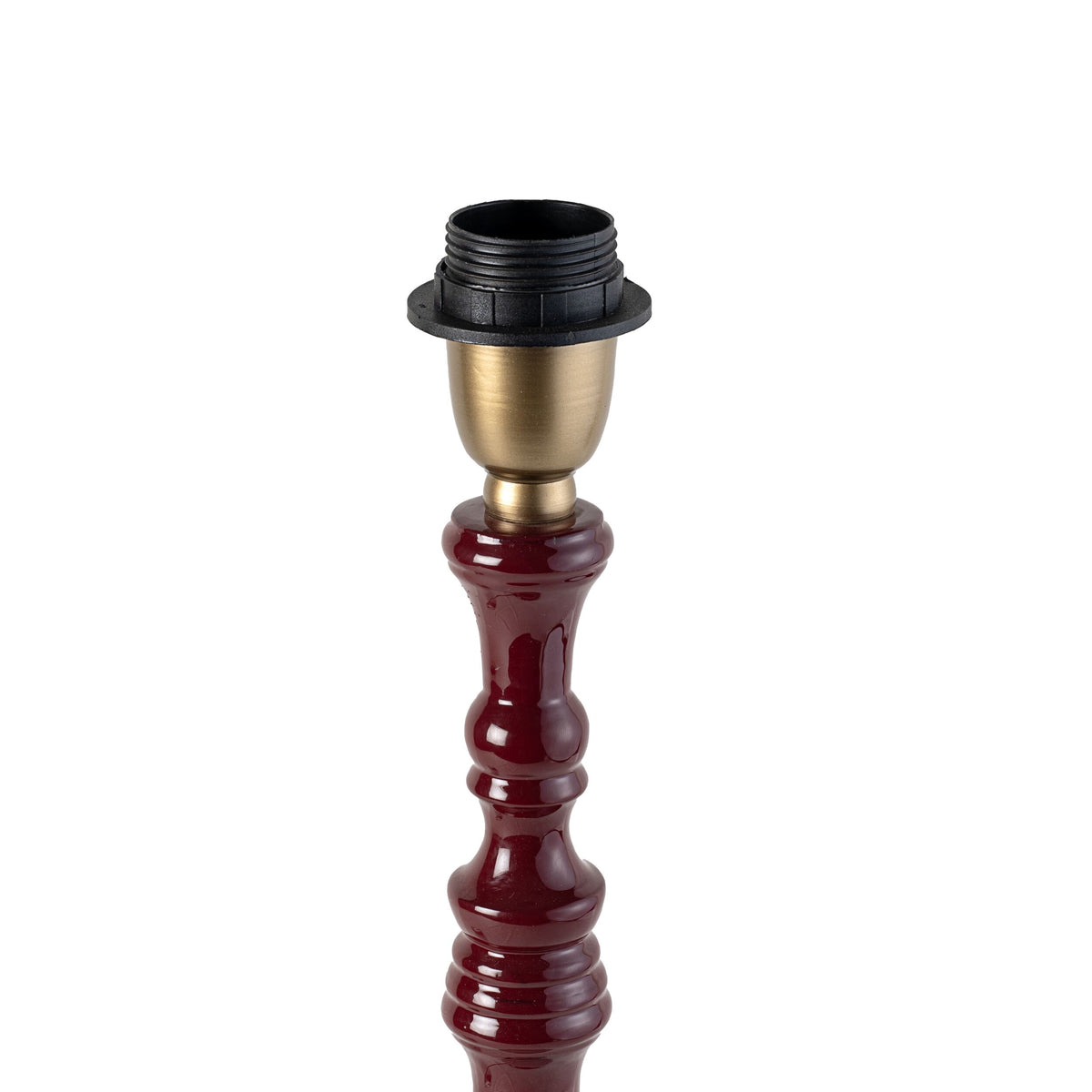 Beadline Wooden Table Lamp Carriage Red Base Only 12cmx28cm