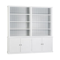 Armand 4 Door Library Shelving Unit 240 x 240cm White
