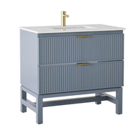 Lennox Single Vanity Slate Blue 940mm