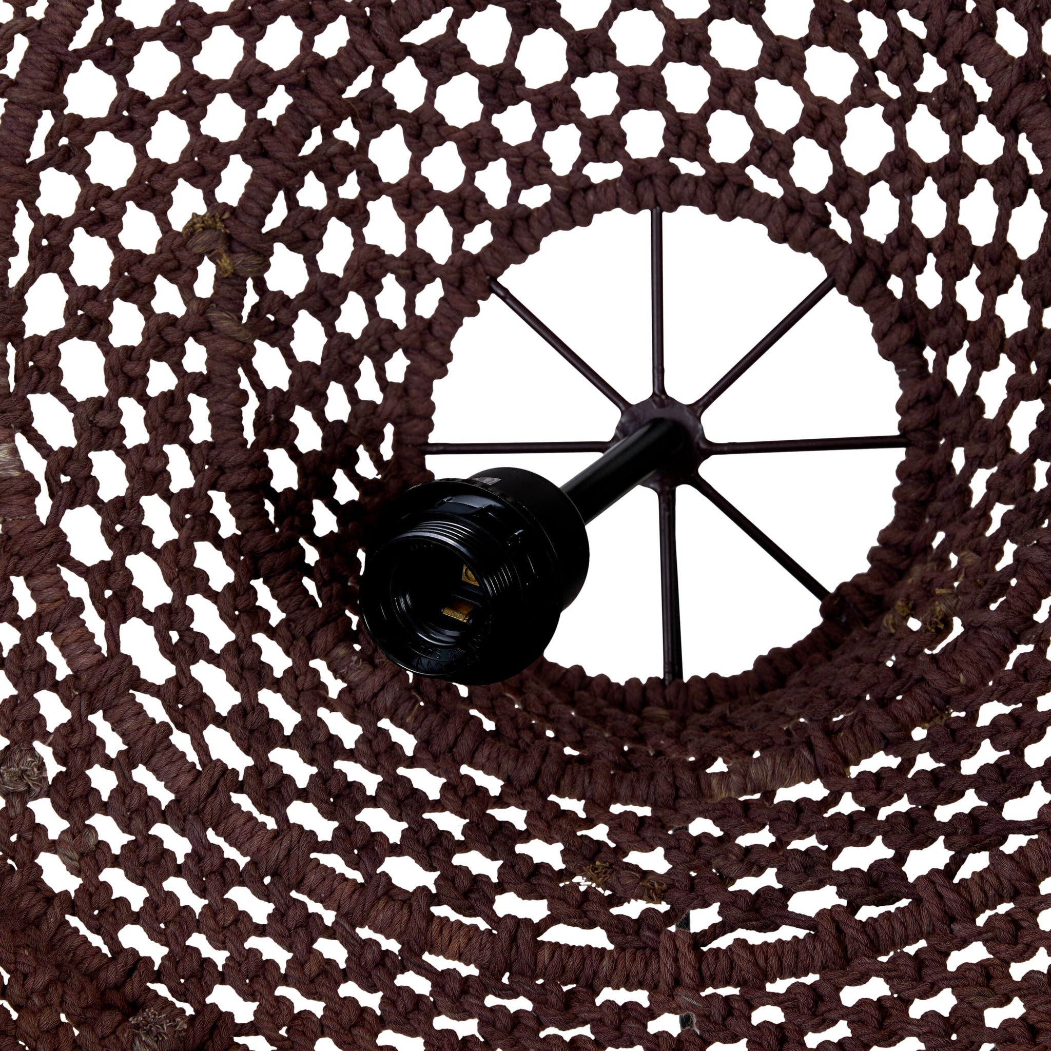 Julio Dome Cotton Rope Pendant Rust 80x54cm - SHADE ONLY