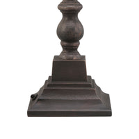 Arlington Aged Bronze Metal Table Lamp Base 12x12x48cm