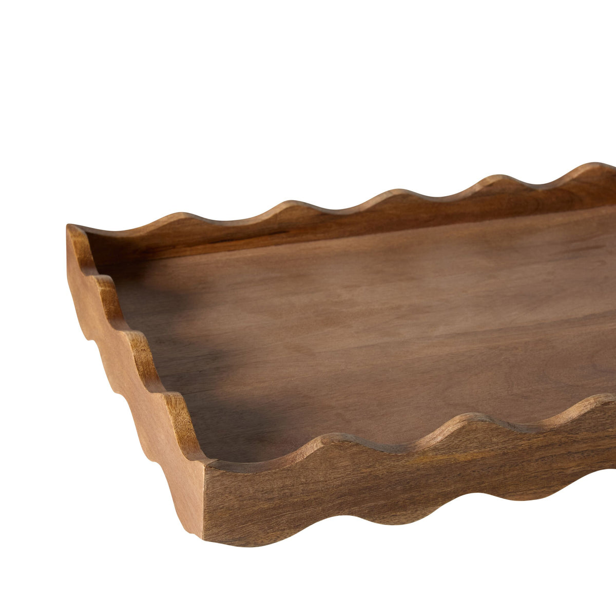 Sati Scalloped Large Wooden Tray