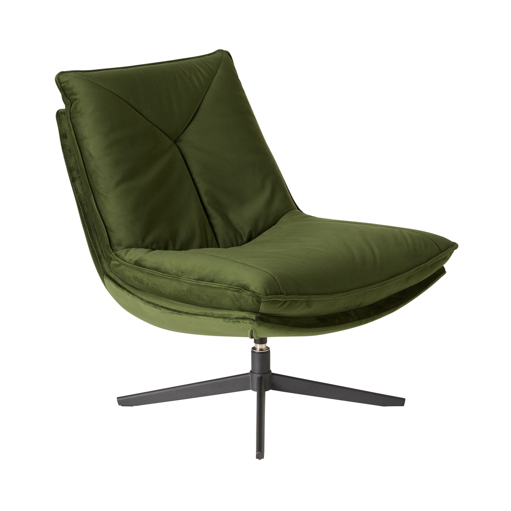 Dean Swivel Chair Velvet Olive Green