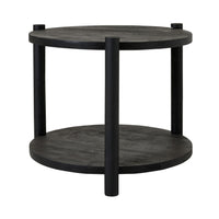 Karli Round Side Table Black