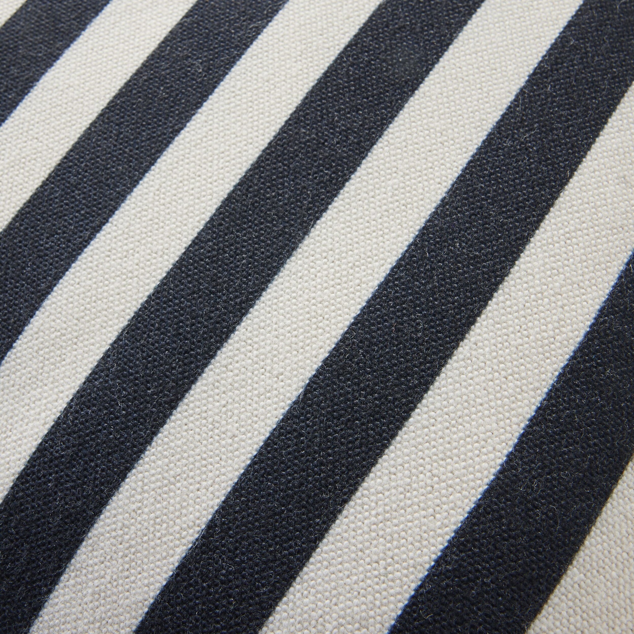 Aruba Scallop Edge Stripe Black Cushion 45x45cm