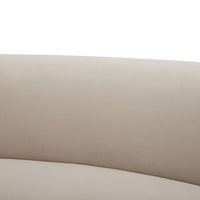 Wylder 4 Seater Curved Sofa Velvet Taupe