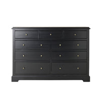 Clover 9 Drawer Chest Black