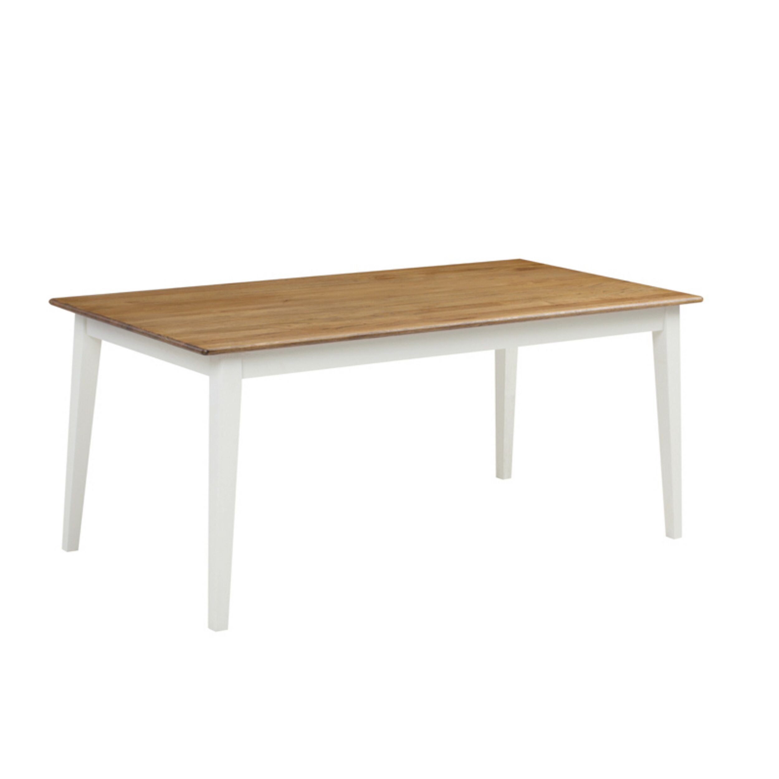 Maine Solid Oak Dining Table 225cm White