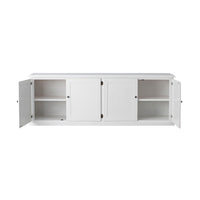 Armand 4 Door Book Cabinet 240 x 83cm White