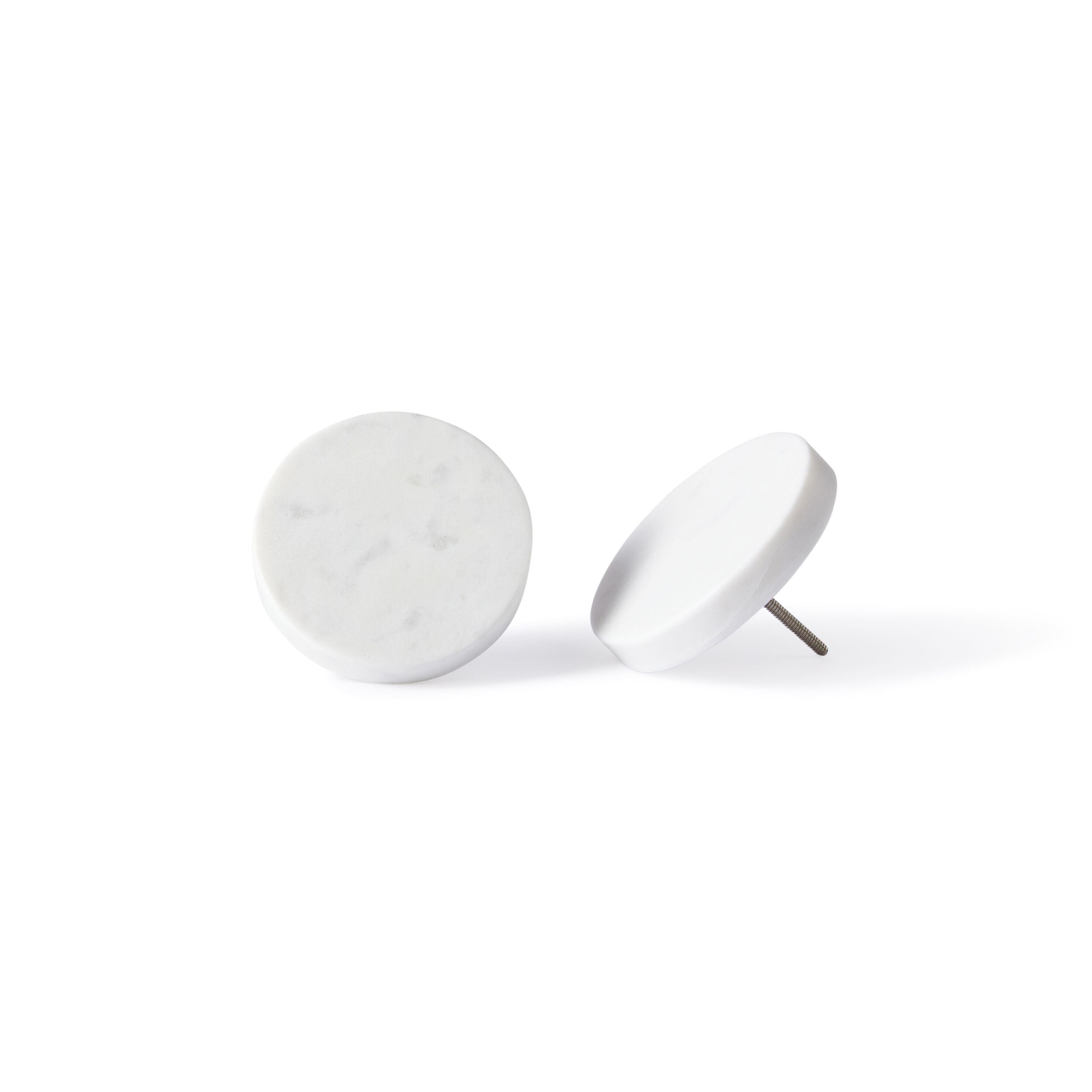 White Marble Knob Large 9.5x1cm