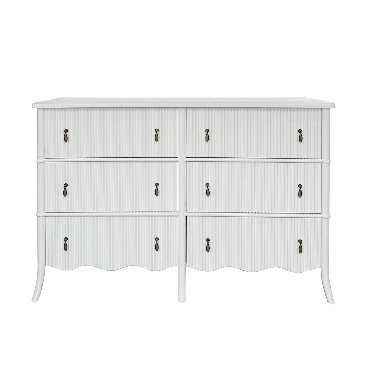 Violet 6 Drawer Chest White