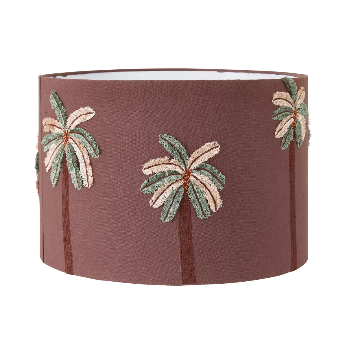 Embroidered Palm Shade Brown 45cm