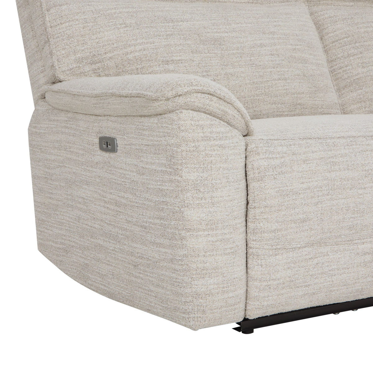 Dillon 3 Seater Recliner Natural Textured Slub