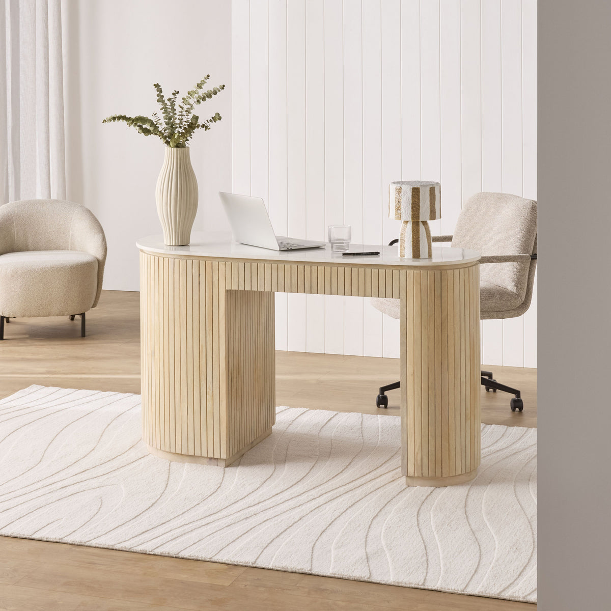 Deva Double Pedestal Desk Natural – Early Settler Australia