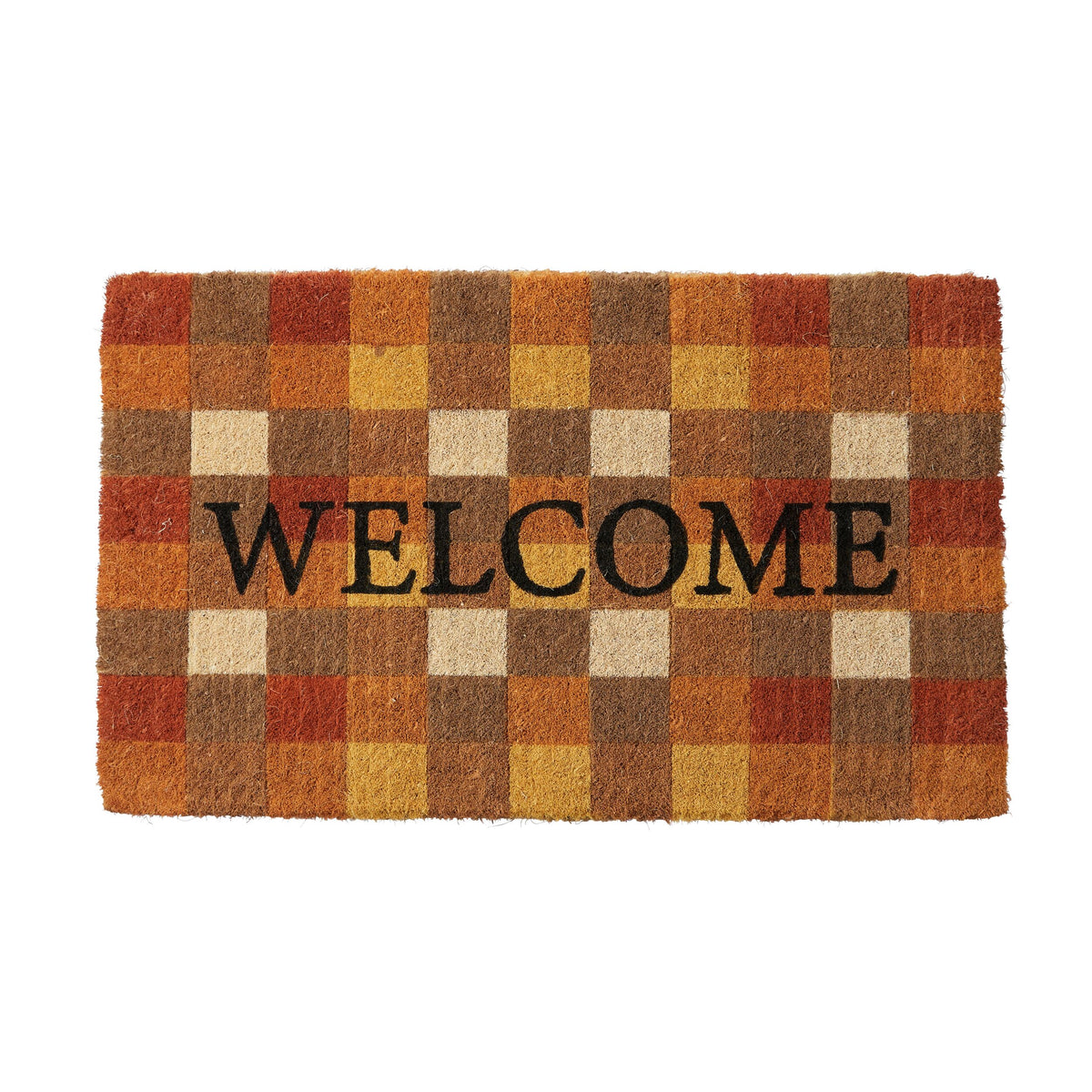 Gingham Coir Doormat 75x45cm Early Settler AU