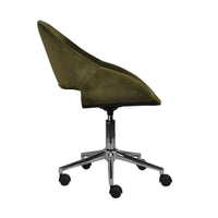 Kip Velvet Desk Chair Olive