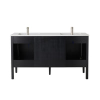Odin Double Vanity Black Oak 1550mm